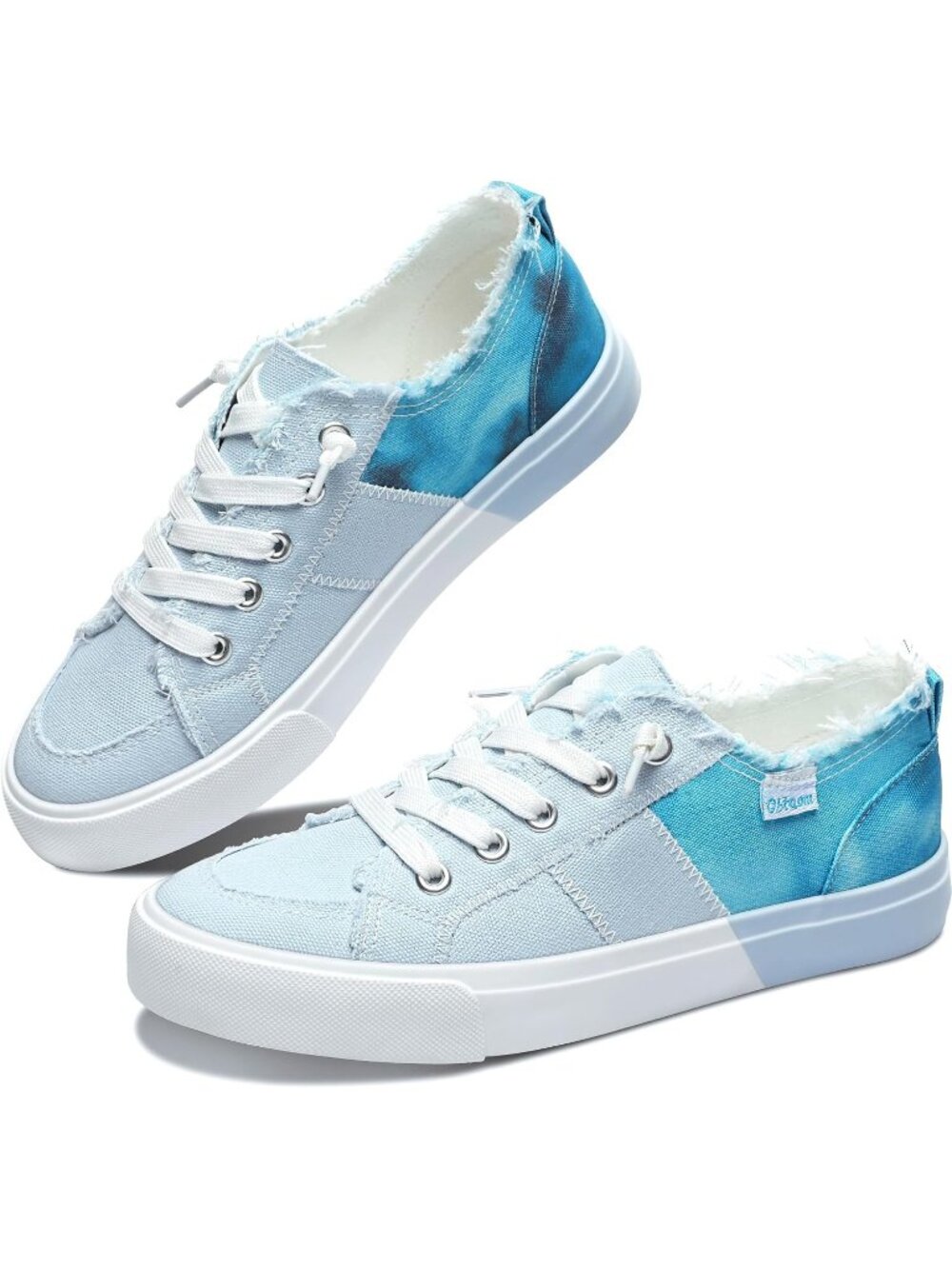 Women Light Blue Canvas Play Fashion Sneaker Canvas Slipon Shoes Fashion Sneaker